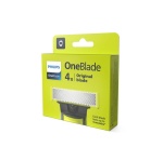 Accessoire rasage Philips Pack de 4 lames de remplacement tondeuse OneBlade QP240/50 Chrome foncé