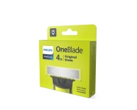 Accessoire rasage Philips Pack de 4 lames de remplacement tondeuse OneBlade QP240/50 Chrome foncé