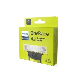 Accessoire rasage Philips Pack de 4 lames de remplacement tondeuse OneBlade QP240/50 Chrome foncé