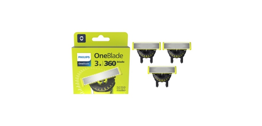 Accessoire rasage Philips Lames de rechange pour tondeuse lot de 3 OneBlade 360 QP430/50