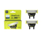 Accessoire rasage Philips Pack 2 Lames de remplacement Tondeuse OneBlade 360 QP420/50 Gris