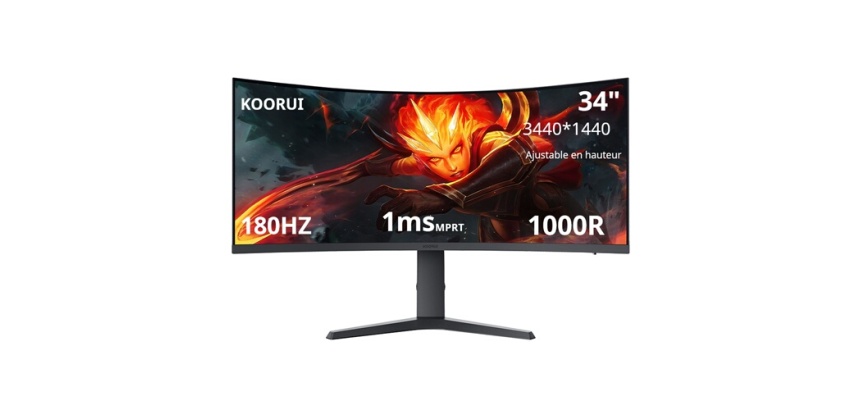 Ecran PC Koorui Gaming G3441VC 34" incurvé 180 Hz WQHD