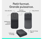 Souris Logitech sans fil Bluetooth Mobi Fold Gris Graphite