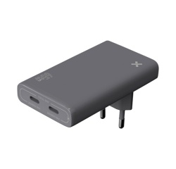 Chargeur pour téléphone mobile Wefix Pro de voyage secteur 65 W Plat Gris