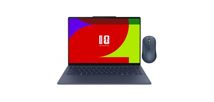 PC portable Lenovo Pack Yoga Slim 7 Ultra 14IPH11 14" Ecran tactile POLED 120 Hz Copilot+PC Intel Core Ultra 7 32 Go RAM 1 To SSD Edition Coupe du Monde de la FIFA 2026 Bleu cosmique + Souris Bluetooth Yoga FIFA World Cup Edition Bleu cosmique
