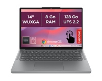 PC portable Lenovo Chromebook 14M8911 14" Ecran tactile MediaTek Kompanio 8 Go RAM 128 Go SSD Noir et Gris
