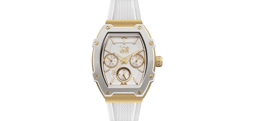 Montre connectée Ice-watch femme ICE Boliday Or avec bracelet Blanc