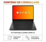 PC portable Hp Gaming Omen 16-ap0055nf 16" 240Hz AMD Ryzen 9 32 Go RAM 1 To SSD Nvidia GeForce RTX 5070 Noir