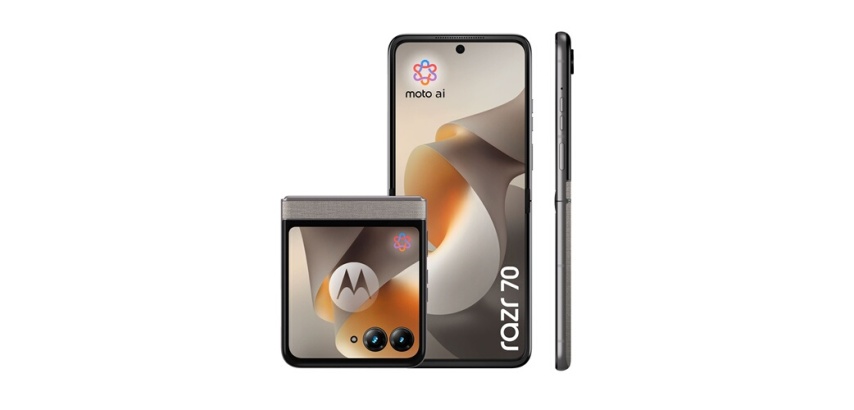 Smartphone Motorola Razr 70 6,9" 5G Double nano SIM 256 Go Gris acier