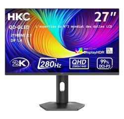 Ecran PC Hkc Gaming GS27QTS 27" OLED 280 Hz QHD Gris