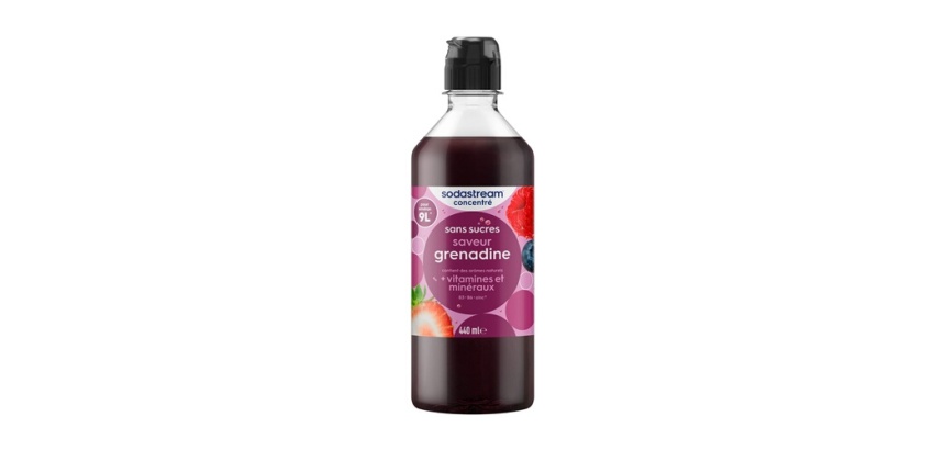 Sirop et concentré Sodastream Concentre Saveur GRENADINE SANS SUCRES 440ml