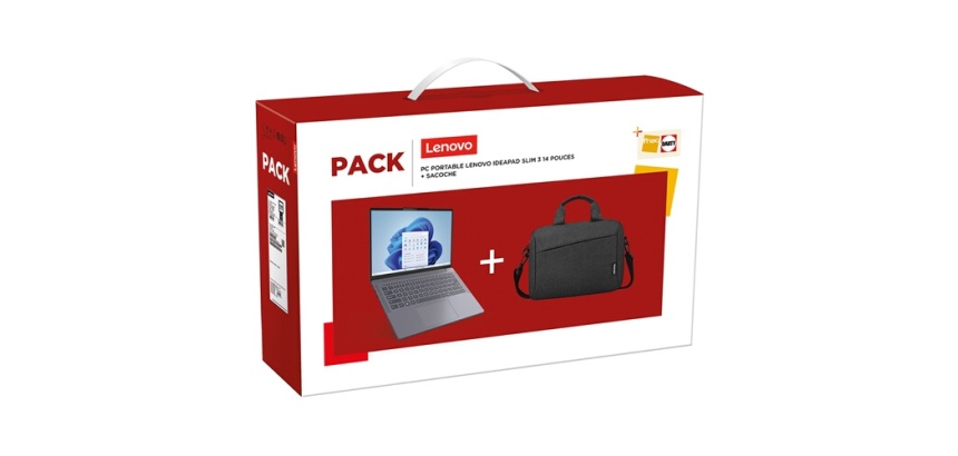 PC portable Lenovo Pack IdeaPad Slim 3 14IRH10 14" WUXGA Intel Core i5 16 Go RAM 512 Go SSD Gris anthracite + Sacoche