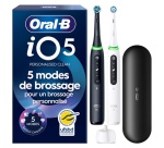 Brosse à dents électrique Oral B io 5 Duo Noire et Blanche X2