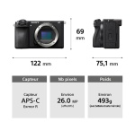 Appareil photo hybride Sony Kit photo animalière Alpha 6700KB E PZ 16-50 mm F3.5-5.6 OSS II Noir + Objectif E 70-350 mm F4.5-6.3 G OSS