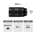 Appareil photo hybride Sony Kit photo animalière Alpha 6700KB E PZ 16-50 mm F3.5-5.6 OSS II Noir + Objectif E 70-350 mm F4.5-6.3 G OSS
