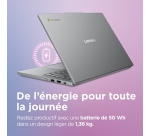 PC portable Lenovo Chromebook 14M8911 14" MediaTek Kompanio 8 Go RAM 128 Go SSD Noir et Gris
