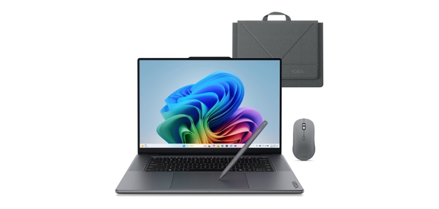 PC portable Lenovo Pack Yoga Pro 9 16IPH11 16" Ecran tactile OLED 120 Hz Copilot+PC Intel Core Ultra 9 32 Go RAM 1 To SSD Nvidia GeForce RTX 5060 Gris