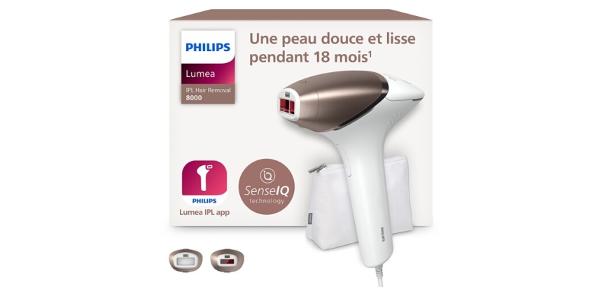 Epilation semi-définitive Philips Lumea série 8000 SenseIQ BRI945
