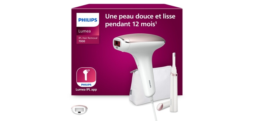 Epilation semi-définitive Philips Epilateur à lumière pulsée Lumea série 7000 BRI920/00