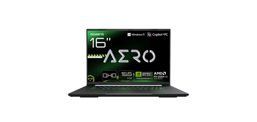 PC portable Gigabyte gaming AERO X16 3WHL3FRC94AH 16" WQXGA 165 Hz Copilot+ PC AMD Ryzen AI 9 16 Go RAM 1 To SSD Nvidia GeForce RTX 5070 Gris sidéral