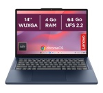 PC portable Lenovo Chromebook 14M8911 14" MediaTek Kompanio 4 Go RAM 64 Go eMMC Bleu cosmique