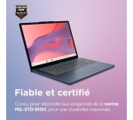 PC portable Lenovo Chromebook 14M8911 14" MediaTek Kompanio 4 Go RAM 64 Go eMMC Bleu cosmique