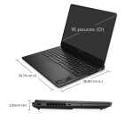 PC portable Hp gaming Omen 16-ap0024nf 16" Full HD 60-144Hz AMD Ryzen AI 5 16 Go RAM 512 Go SSD Nvidia GeForce RTX 5050 Noir céleste et chromé