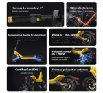 Trottinette électrique Xiaomi Electric Scooter 6 Ultra 500 W Jaune et Noir