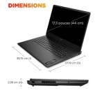PC portable Hp gaming Omen 17-db1048nf 17.3" QHD 48-240 Hz AMD Ryzen AI 7 32 Go RAM 1 To SSD Nvidia GeForce RTX 5060 Noir céleste