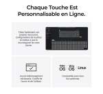 Clavier Keychron mécanique sans fil et filaire Azerty V6 Max Noir