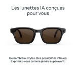 Lunettes connectées IA Meta Adventurer Large Classique Noir