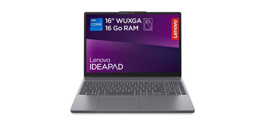 PC portable Lenovo IdeaPad Slim 3 16IRH10 16" 60 Hz Intel Core i7 16 Go RAM 512 Go SSD Gris lunaire