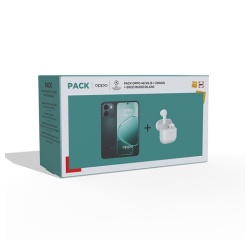 Smartphone Oppo Pack Fnac A6 6,75" 5G Double Nano SIM 256 Go Noir Saphir + Enco Buds3 Blanc neige