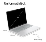 PC portable Hp OmniBook 3 Next Gen AI 16-bz0023nfx 16" 2K Copilot+PC Snapdragon X 16 Go RAM 256 Go SSD Argent glacier