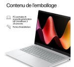 PC portable Hp OmniBook 3 Next Gen AI 16-bz0023nfx 16" 2K Copilot+PC Snapdragon X 16 Go RAM 256 Go SSD Argent glacier