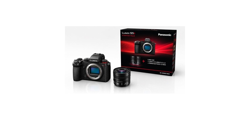 Appareil photo hybride Panasonic Pack Panasonic Lumix S5D Noir + Objectif 18-40 mm F4.5-6.3 Noir + Formation Photo 12 mois