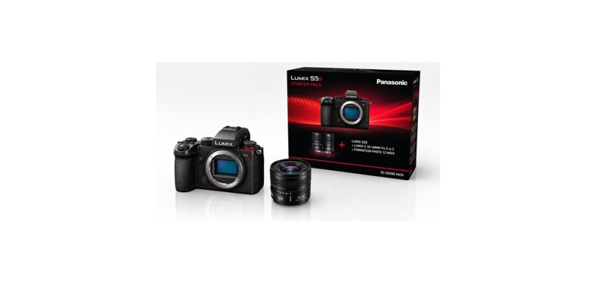 Appareil photo hybride Panasonic Pack Panasonic Lumix S5D Noir + Objectif 18-40 mm F4.5-6.3 Noir + Formation Photo 12 mois