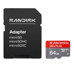 Carte mémoire micro SD Sandisk Ultra Plus 64 Go UHS-I