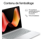 PC portable Hp OmniBook 3 14-hu0011nfx 14" OLED Intel Core 3 8 Go RAM 256 Go SSD Argent glacier