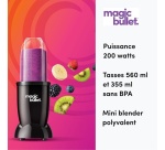 Blender Magic Bullet Mini-blender MBR06B noir 3 accessoires