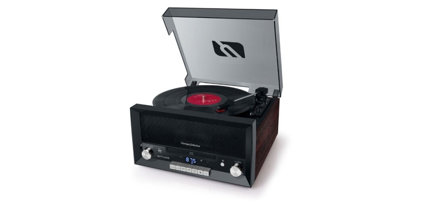 Chaine HiFi Muse Chaine micro systeme CD avec platine MT-116 WS Noir
