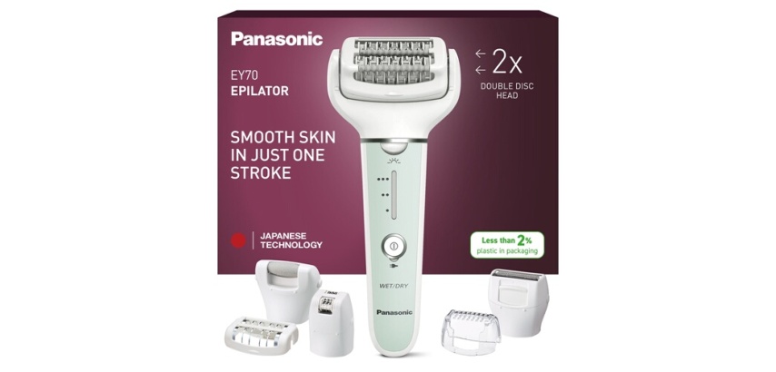 Epilateur électrique Panasonic ES-EY70AG503 avec 4 têtes incluses Wet & Dry
