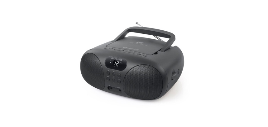 Radio Muse portable Bluetooth MD-208 FM avec lecteur CD Noir