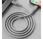 Câble téléphone portable Force Power Câble renforcé C/C 2m 3A Gris