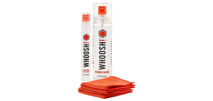 Autres accessoires informatiques Whoosh Whoosh! Kit de nettoyage d''ecran Duo 100ml + 8ml avec 2 chiffons microfibre