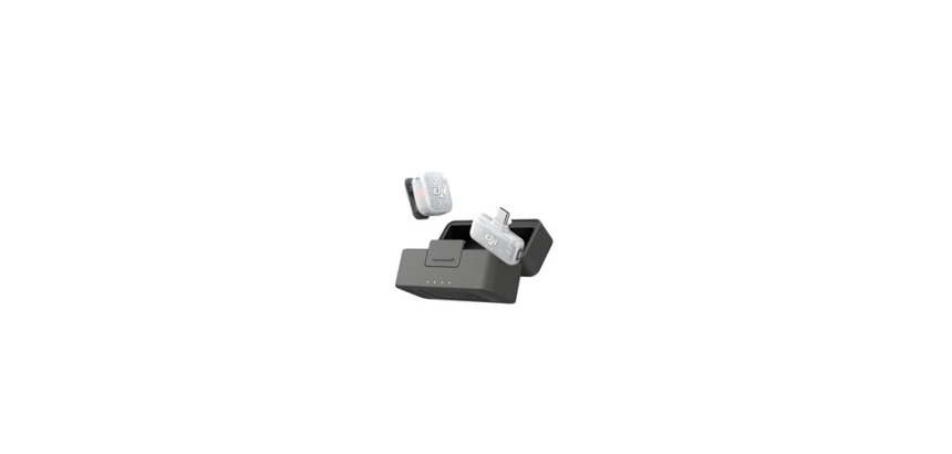 Microphone Dji sans fil Mic Mini 2S + 1 Emetteur TX + 1 Récepteur mobile RX + Boîtier de recharge