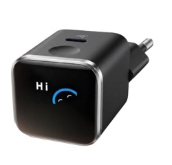 Chargeur pour téléphone mobile Anker avec écran intéractif Nano 45 W USB Type C Noir