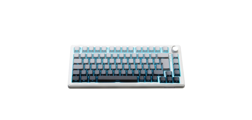 Clavier The G-lab triple mode mécanique gaming sans fil Azerty Keyz Elite 300 Dégradé Blanc