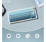 Clavier The G-lab triple mode mécanique gaming sans fil Azerty Keyz Elite 300 Dégradé Blanc