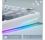 Clavier The G-lab triple mode mécanique gaming sans fil Azerty Keyz Elite 300 Dégradé Blanc